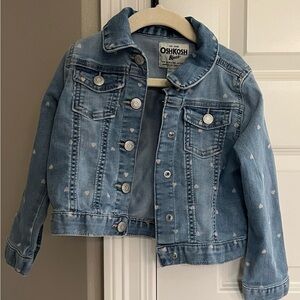 OshKosh B'gosh Blue Denim Jacket with White Heart Print